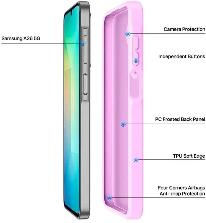 Dėklas Dux Ducis Yind skirtas Samsung A266 A26 5G rožinis