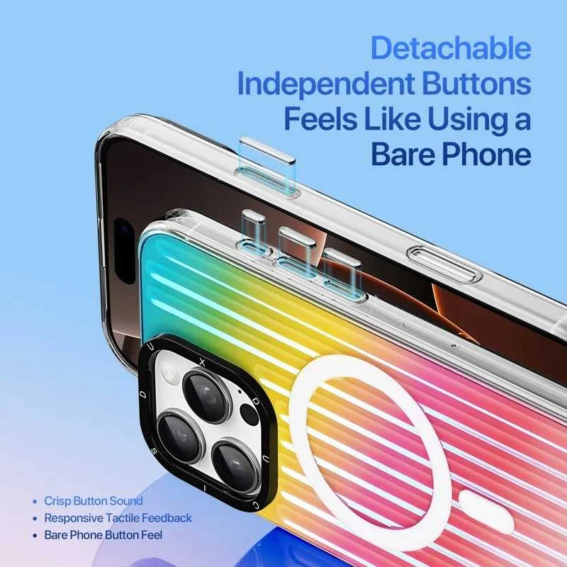 Dėklas Dux Ducis Zest Apple iPhone 16 Pro Max Gradient Rainbow