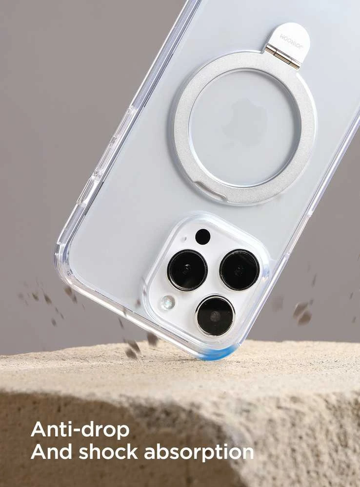 Dėklas Joyroom JR-BP004 magnetinis apsauginis telefono dėklas su laikikliu Apple iPhone 15 skaidrus