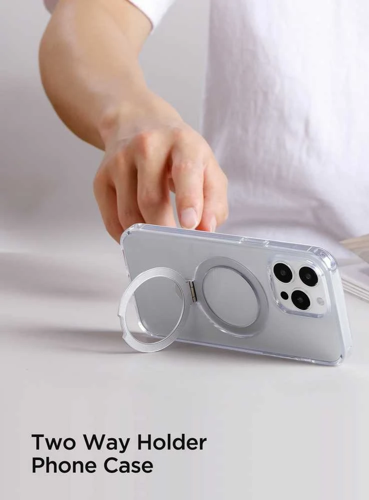 Dėklas Joyroom JR-BP004 magnetinis apsauginis telefono dėklas su laikikliu Apple iPhone 15 skaidrus