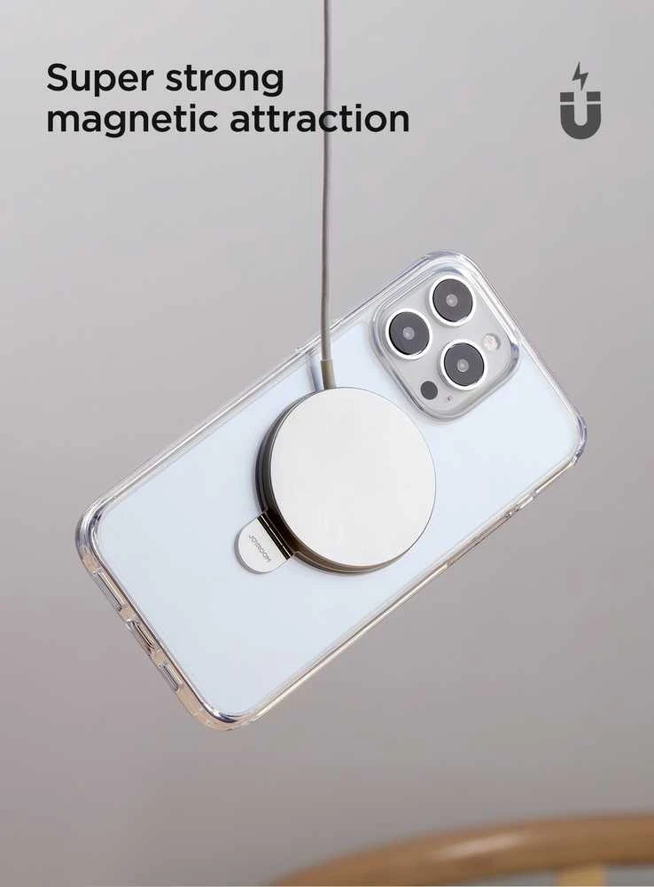 Dėklas Joyroom JR-BP004 magnetinis apsauginis telefono dėklas su laikikliu Apple iPhone 15 skaidrus