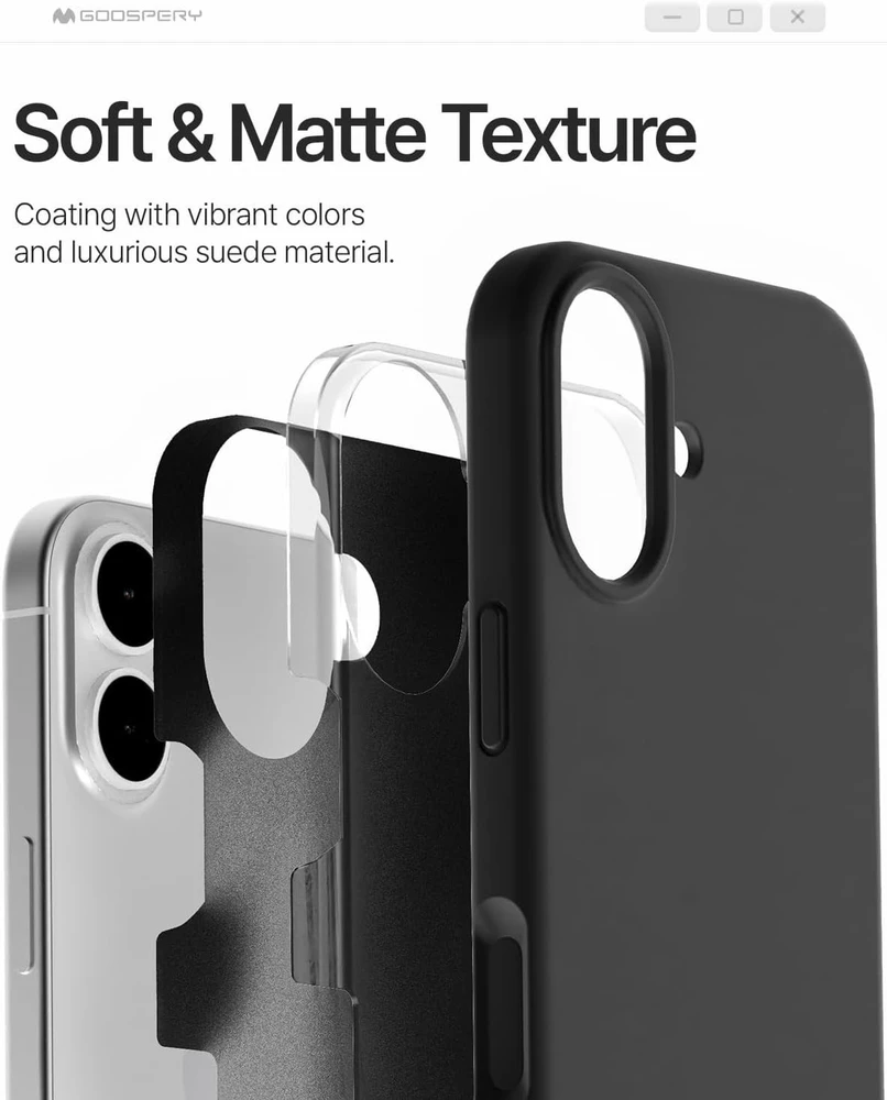 Dėklas Mercury Pure Magsafe Silicon Case Apple iPhone 16e/17e juodas