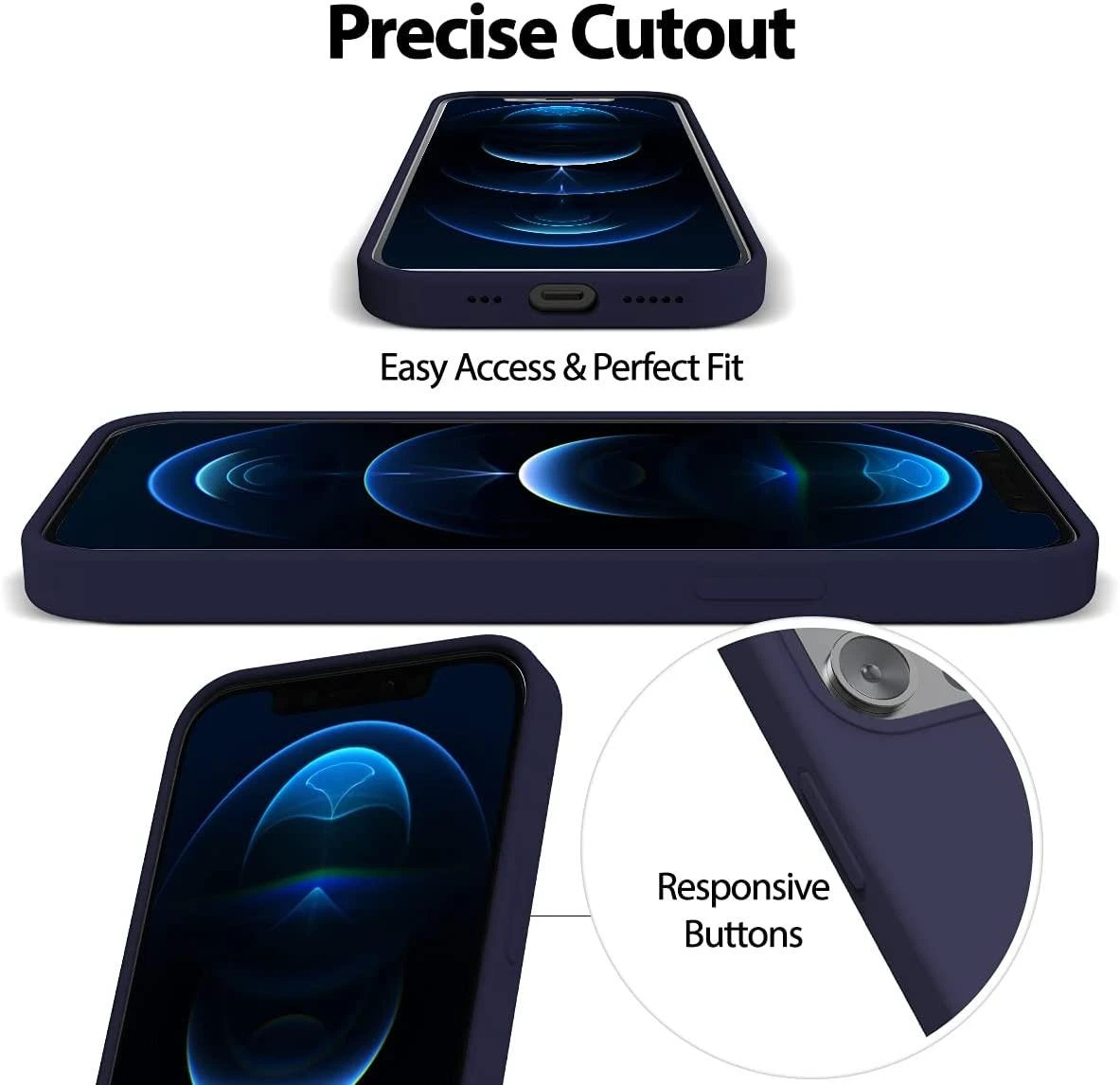 Dėklas Mercury Silikoninis dėklas Apple iPhone 14 Pro Max tamsiai mėlynas