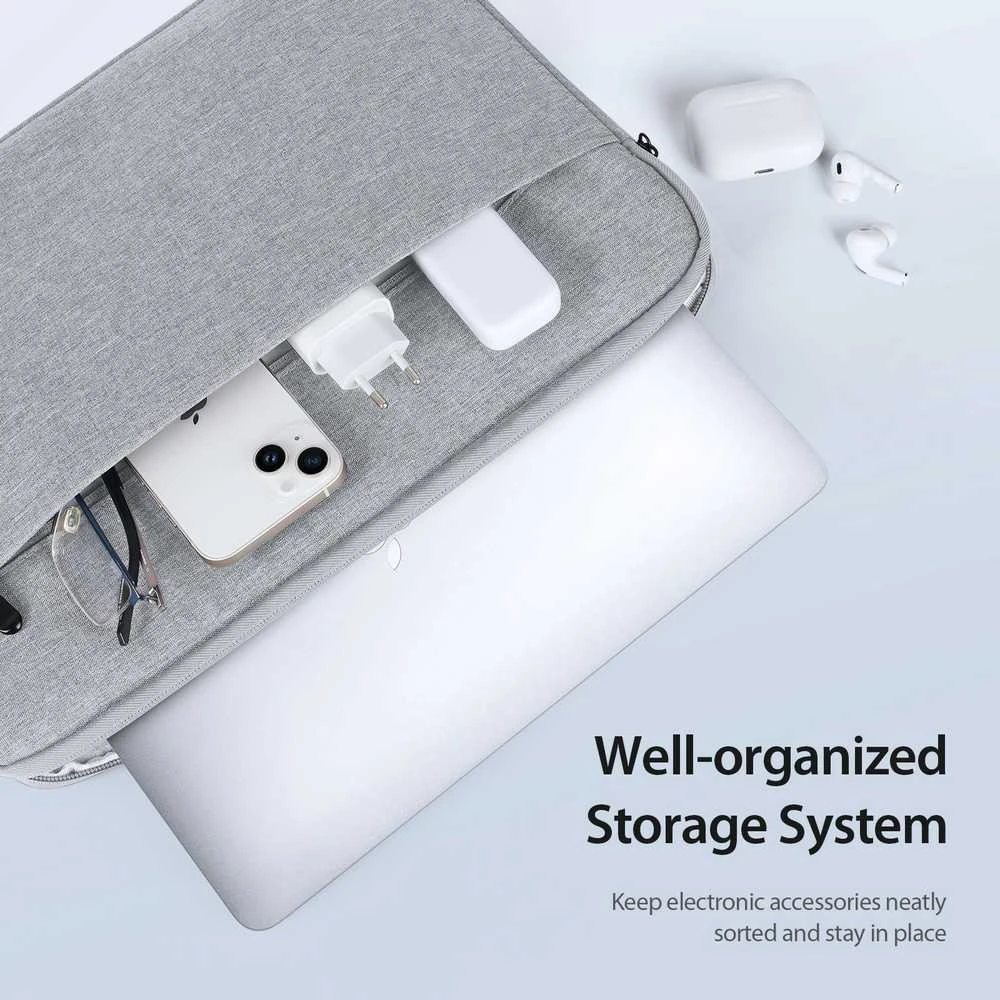 DUX DUCIS dėklas LBDB nešiojamam kompiuteriui 15.5-16" Horizontal Sleeve light pilkas