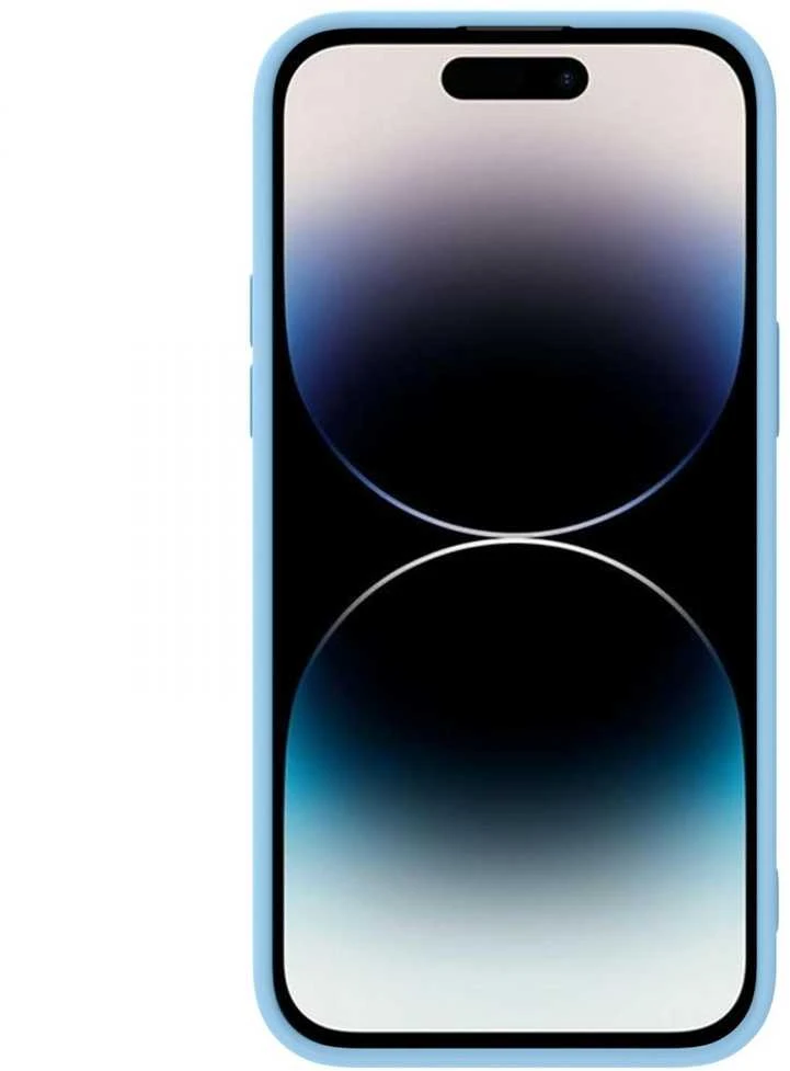 Dėklas Nillkin CamShield Silky Magnetic Silicone Apple iPhone 14 Pro Max šviesiai mėlynas