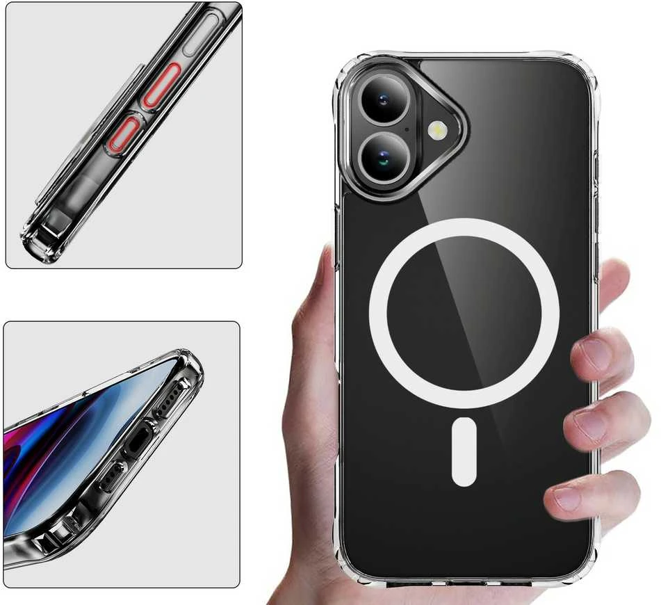 Dėklas Perfectionists Clear Mag Case Apple iPhone 16 skaidrus