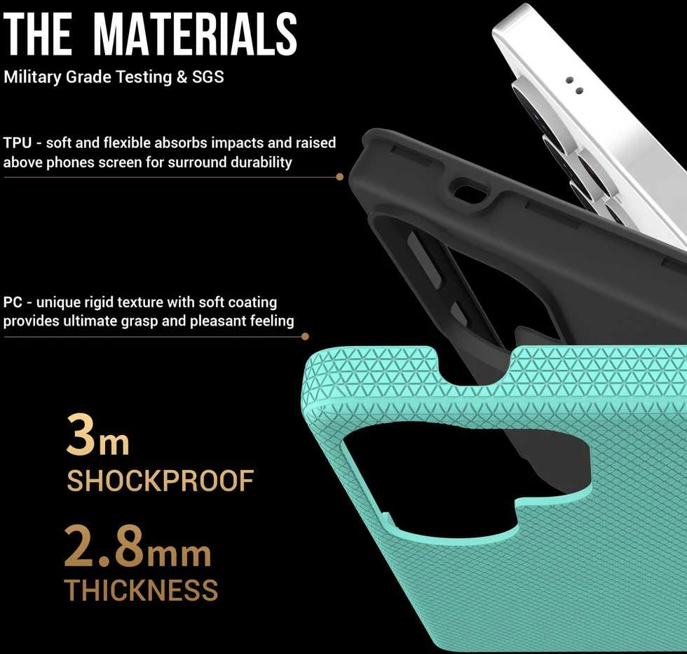 Dėklas Perfectionists Triangle Case Samsung S908 S22 Ultra 5G žalias