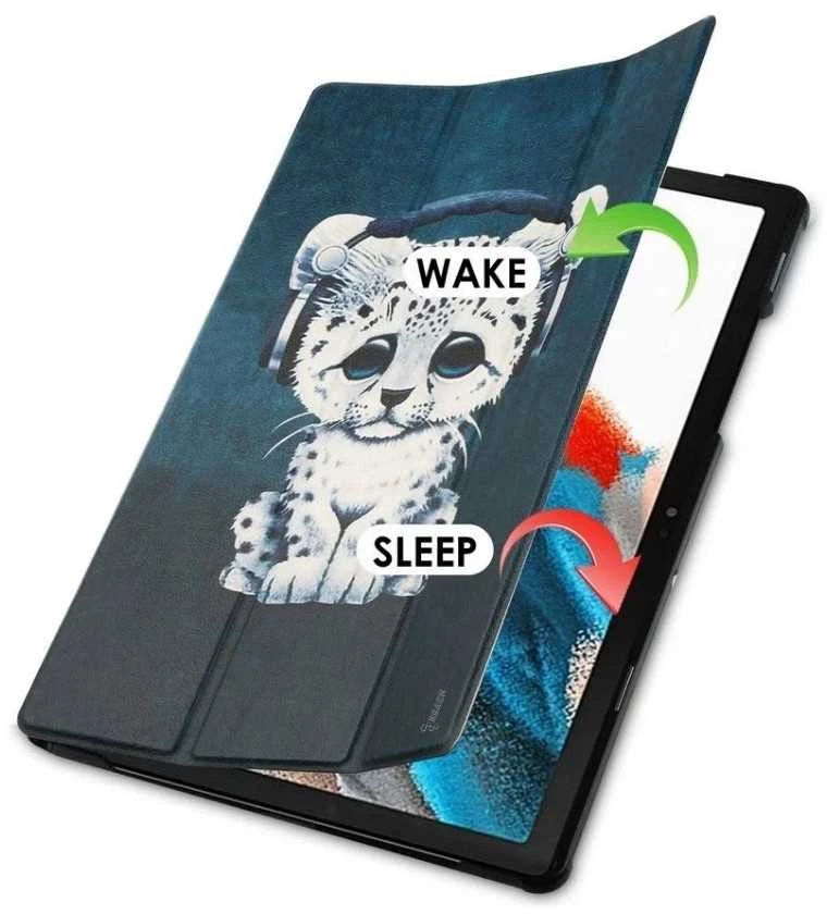 Dėklas Reach Smart Leather Samsung X210/X215/X216 Tab A9 Plus 11.0/X230/X235/X236 Tab A11 Plus 11.0 sad cat