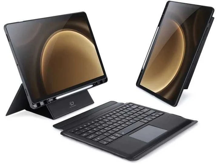 Dėklas su klaviatūra Dux Ducis DK Samsung X820 Tab S10 Plus/X810/816 Tab S9 Plus/X610/X616 Tab S9 FE Plus juodas