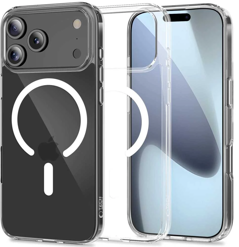 Dėklas „Tech-Protect Flexair Hybrid Magsafe iPhone 17 Pro Max“ skaidrus