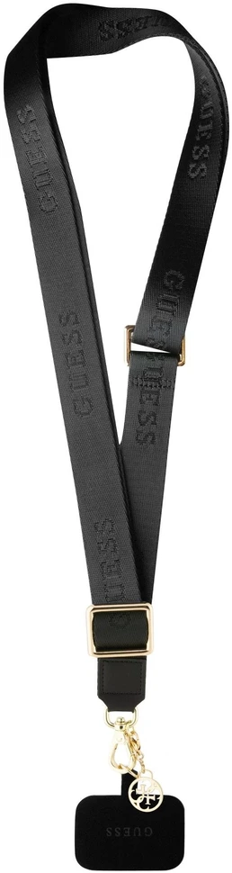 Dėklas Guess CBDY Nylon dirželis telefonui juodos spalvos