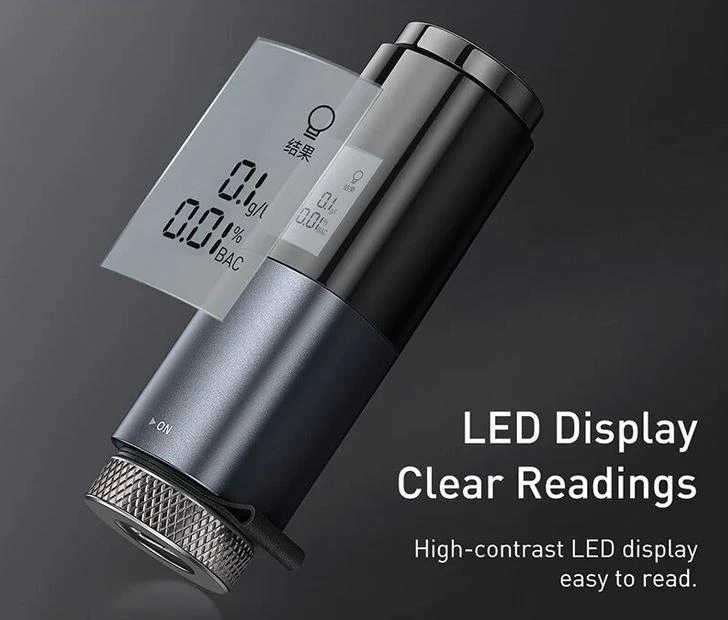 Baseus alkotesteris su LED ekranu