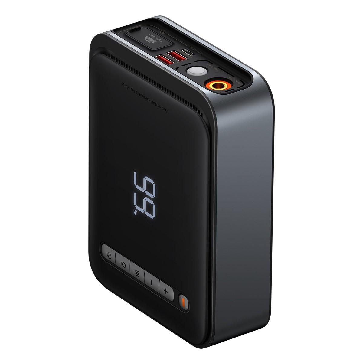 Išorinis akumuliatorius/starteris + kompresorius 2in1 Baseus Super Energy automobilinis Jump Starter, 8000mAh, 1000A USB - juodas