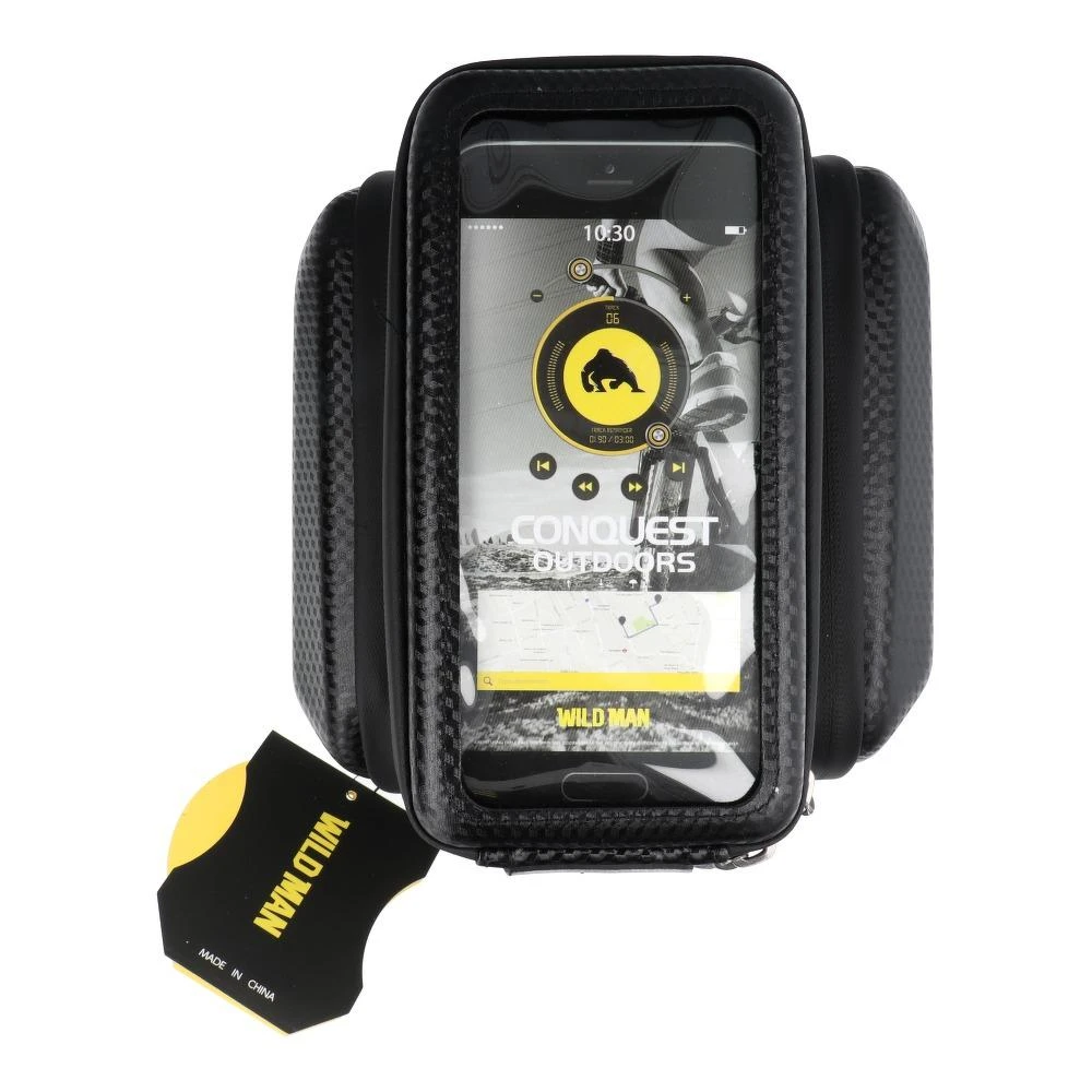 Forever Universalus telefono laikiklis WILDMAN E6S 1,2L 4"- 7" dviračiui su užtrauktuku juodas