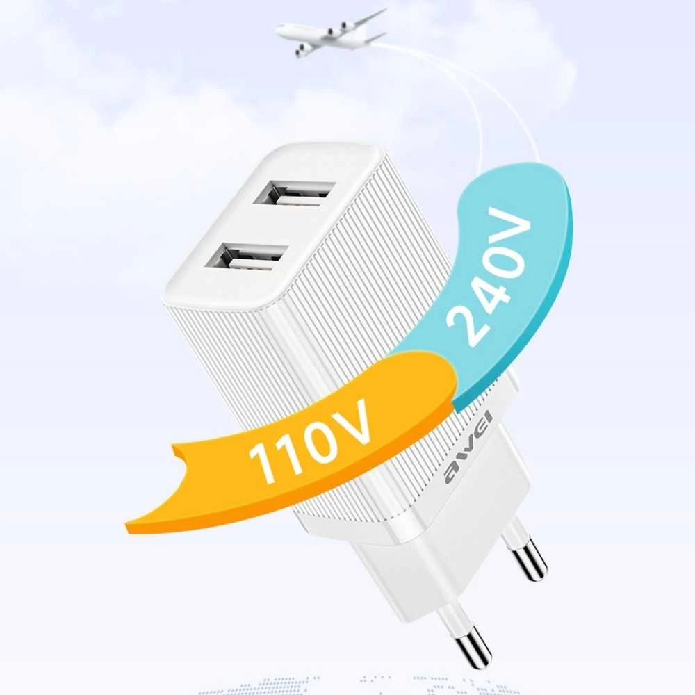 Įkroviklis Awei C15-EU 10W 2xUSB-A baltas
