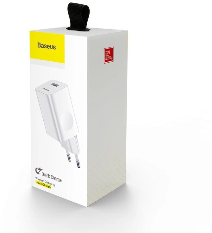 Charger Baseus CCALL-BX02 (USB 3.0, baltos spalvos)