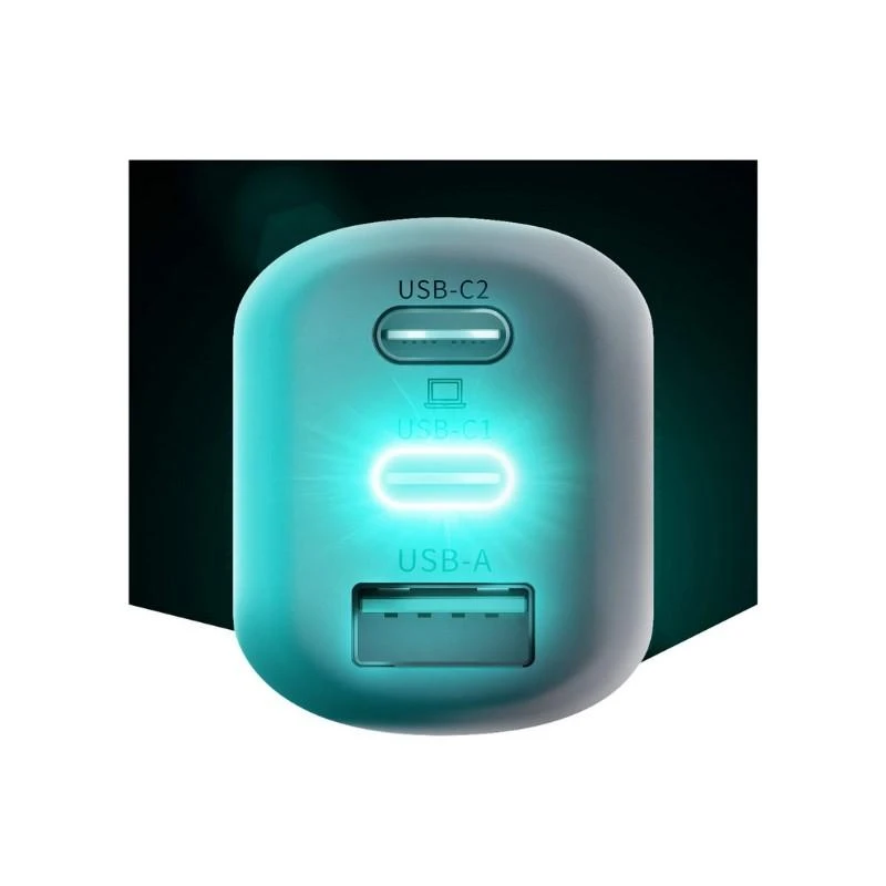 Įkroviklis buitinis 3mk HyperCharger 65W 2xUSB-C, 1xUSB-A PD 3.0/QC 4.0 baltas