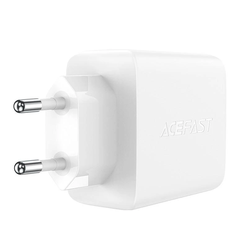 Acefast A41 sieninis įkroviklis, 2x USB-C + USB, GaN 65W (balta)