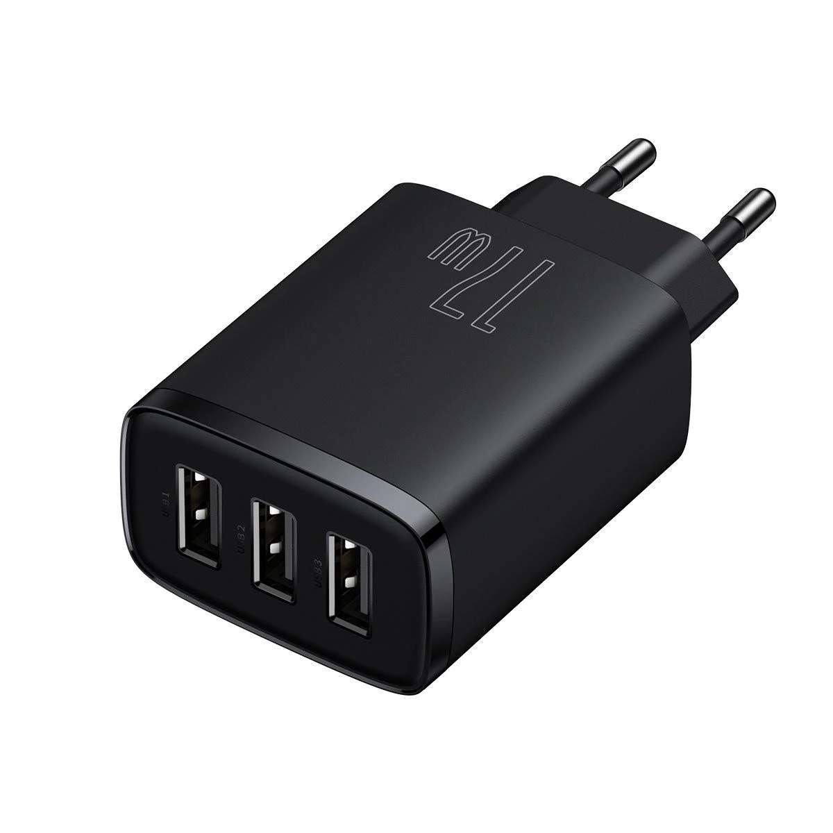 Baseus Sieninis įkroviklis 17W 3xUSB 3.4A, juodas