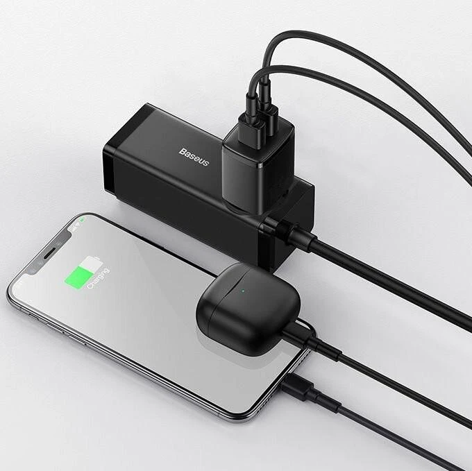 Baseus Sieninis įkroviklis 10.5W 2xUSB 2.1A, juodas