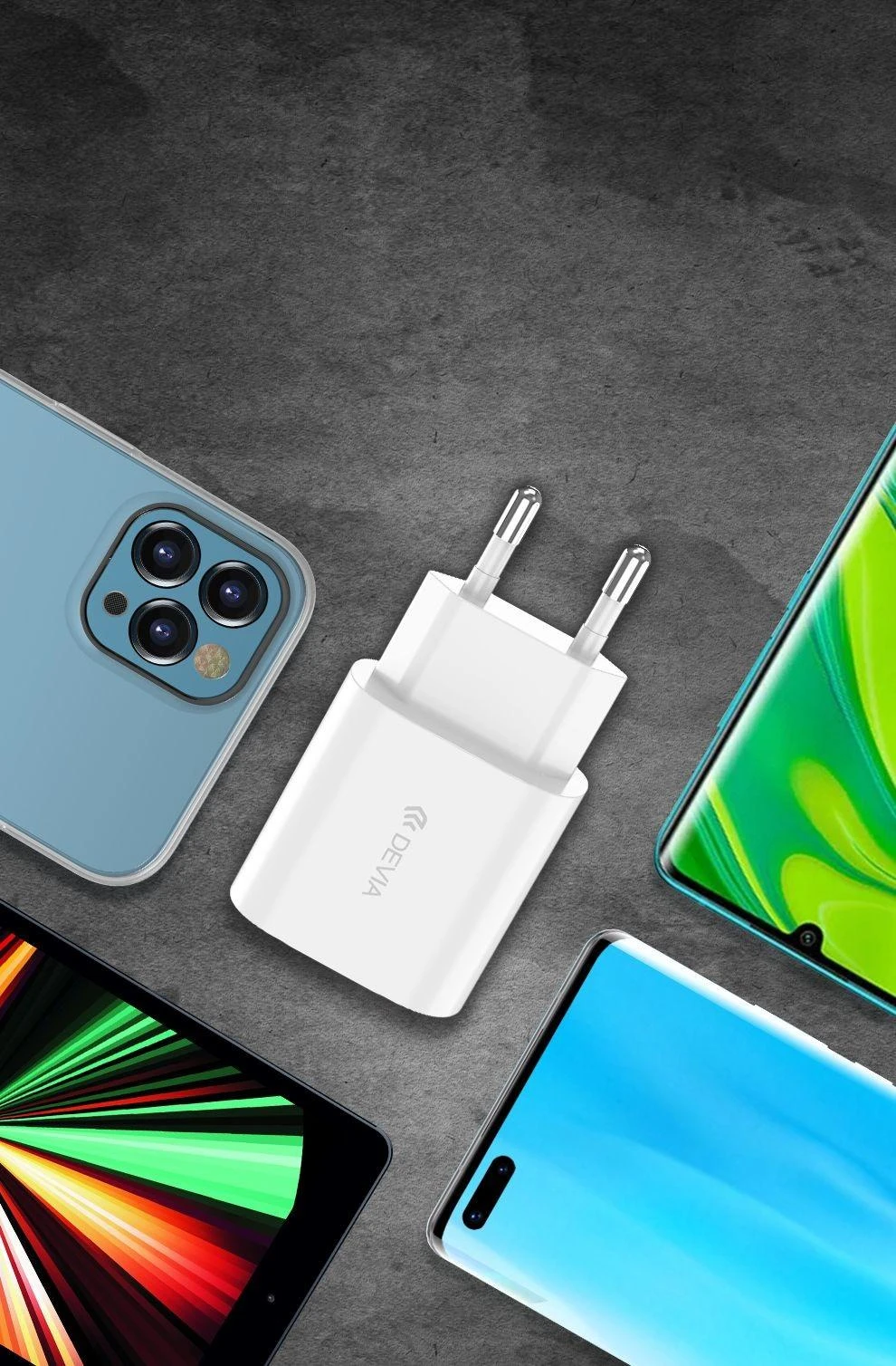 Įkroviklis buitinis Devia Rocket PD Quick Charge 25W baltas