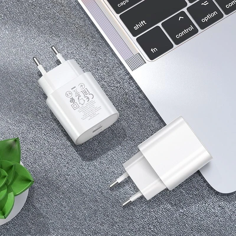 Įkroviklis Hoco N22 25W USB-C + USB-C to Lightning cable 1.0m baltas