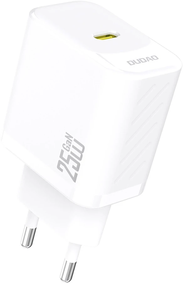 Dudao A27 25W GaN USB-C laidinis įkroviklis – baltos spalvos