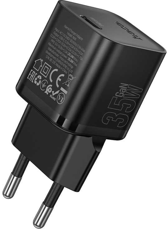 Įkroviklis Hoco N66 35W GaN USB-C juodas