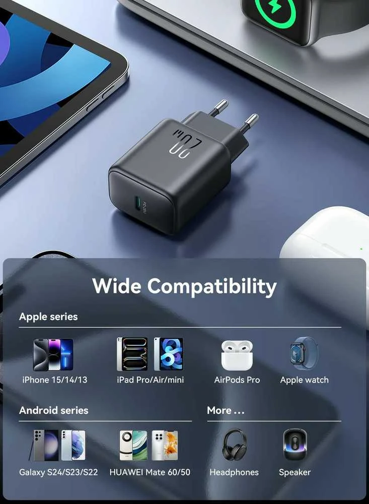 Įkroviklis Joyroom JR-TCF20 20W USB-C juodas