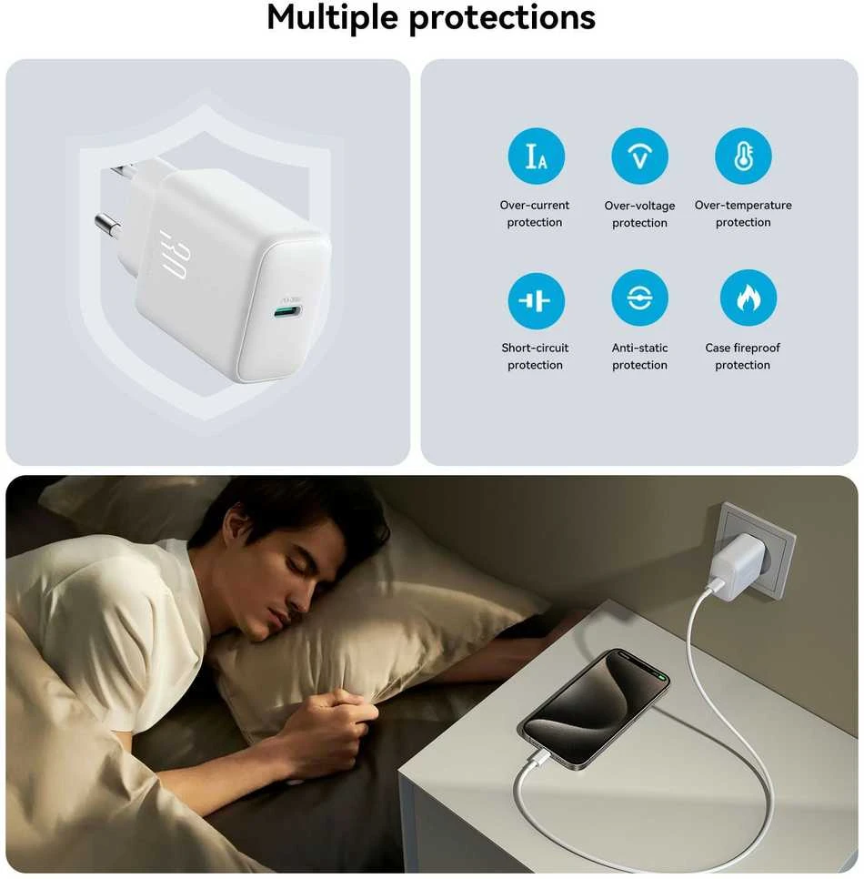 Įkroviklis Joyroom JR-TCF24 30W USB-C baltas