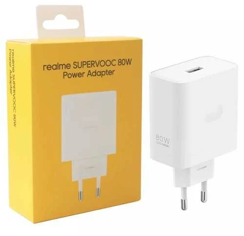 Realme VCB8OAEH 80W USB-A SuperVooc įkroviklis Baltas