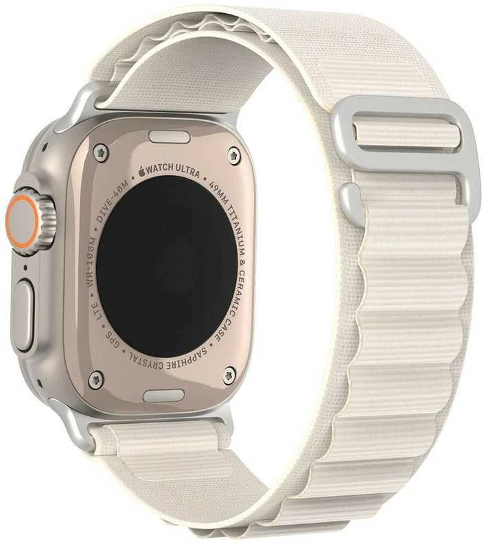 Sport apyrankė buckle for Apple Watch Ultra / 9 / 8 / 7 / 6 / SE / 5 / 4 / 3 / 2 / 1 (42, 44, 45, 49 mm) Dux Ducis Apyrankė GS Version - baltos spalvos