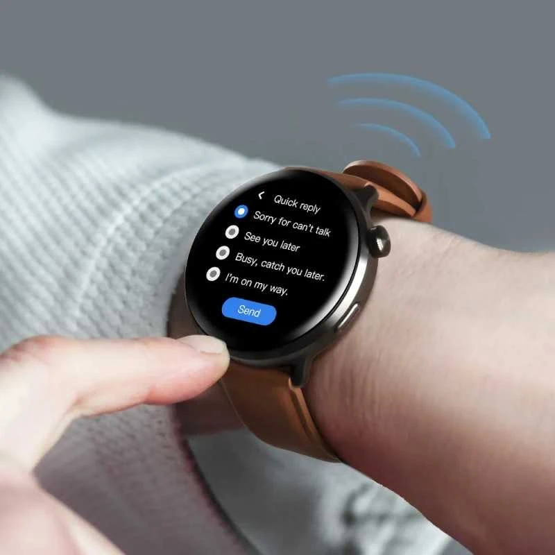 Išmanusis laikrodis Mibro Watch Lite 2, Juodos spalvos korpusas ir du dirželiai komplektacijoje - rudos spalvos odinis ir juodos spalvos silikoninis