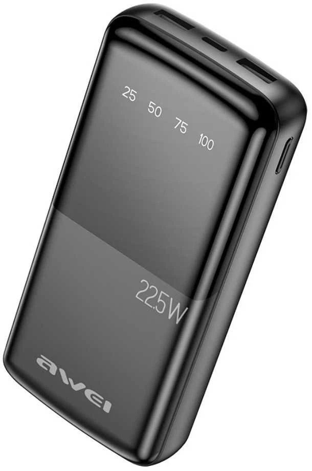 Išorinė baterija Power Bank Awei P13K PD20W/QC22.5W 20000mAh juoda