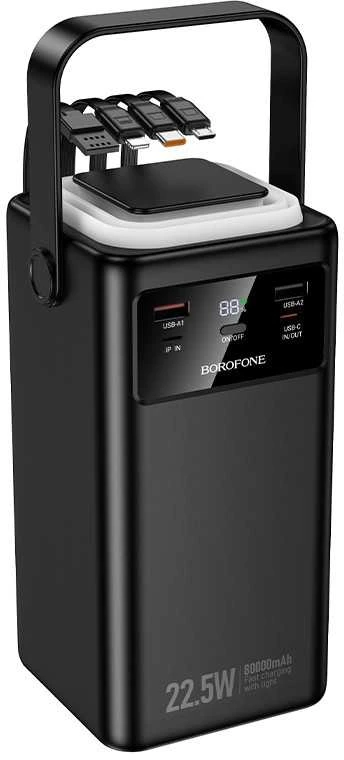 Išorinė baterija Power Bank Borofone BJ65B 22.5W 80000mAh juoda