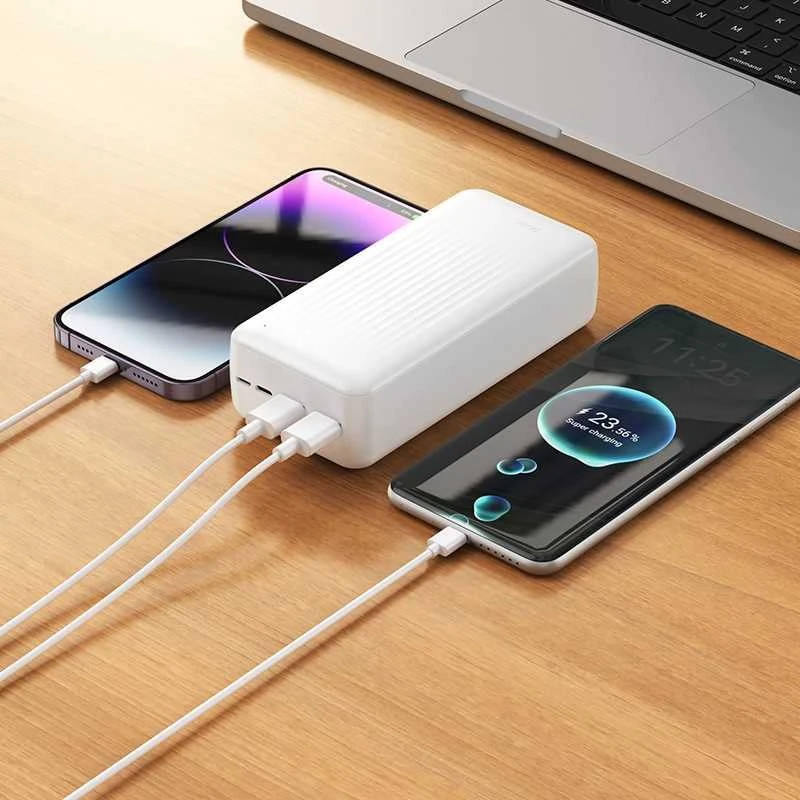 Borofone Power Bank 30000mAh BJ80B Clever – 2xUSB + Type C – QC 3.0 22,5W PD 20W juodos spalvos