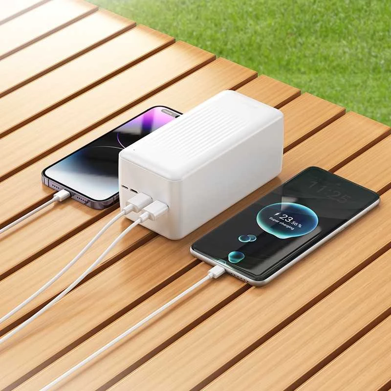 Borofone Power Bank 50000mAh BJ80C Clever – 2xUSB + Type C – QC 3.0 22,5W PD 20W juodos spalvos