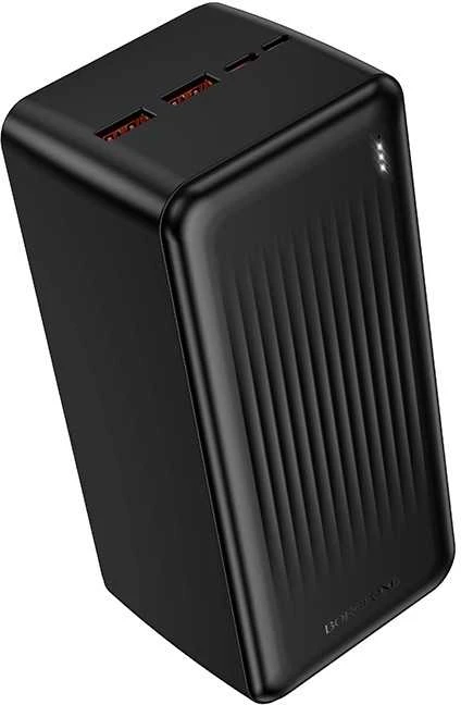Borofone Power Bank 50000mAh BJ80C Clever – 2xUSB + Type C – QC 3.0 22,5W PD 20W juodos spalvos