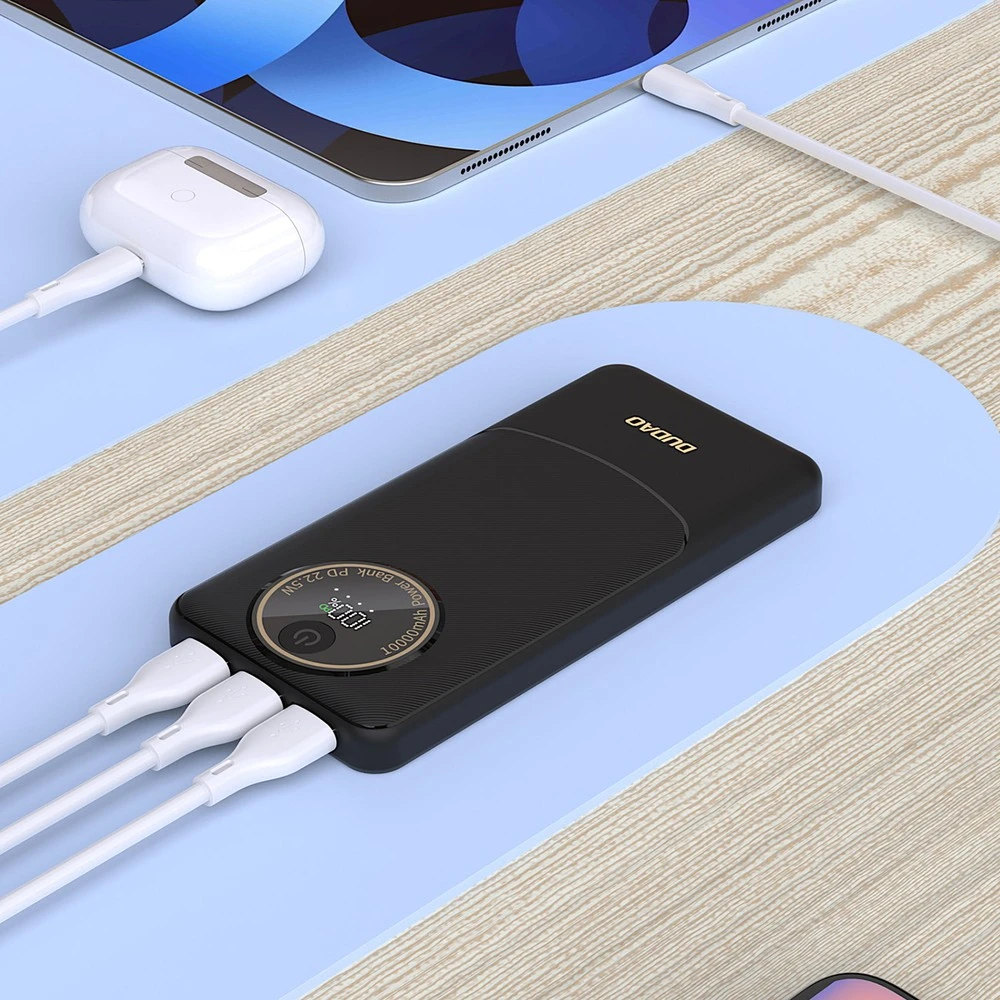 Dudao K12Pro išorinė baterija 22.5W PD 20000mAh USB-A, USB-C - Juodas