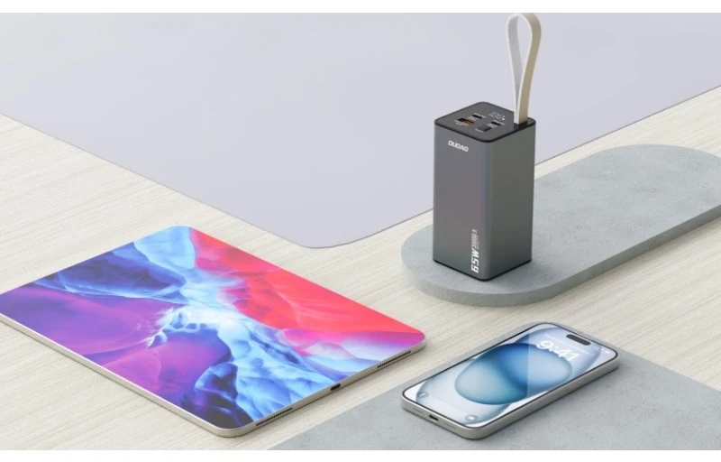 Išorinė baterija Power Bank Dudao K65+ 65W 30000mAh juoda