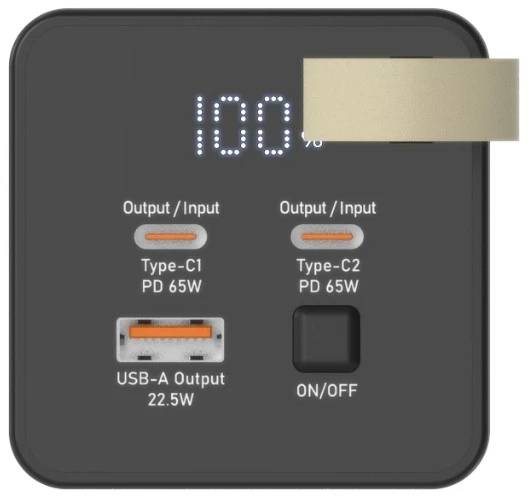 Išorinė baterija Power Bank Dudao K65+ 65W 30000mAh juoda