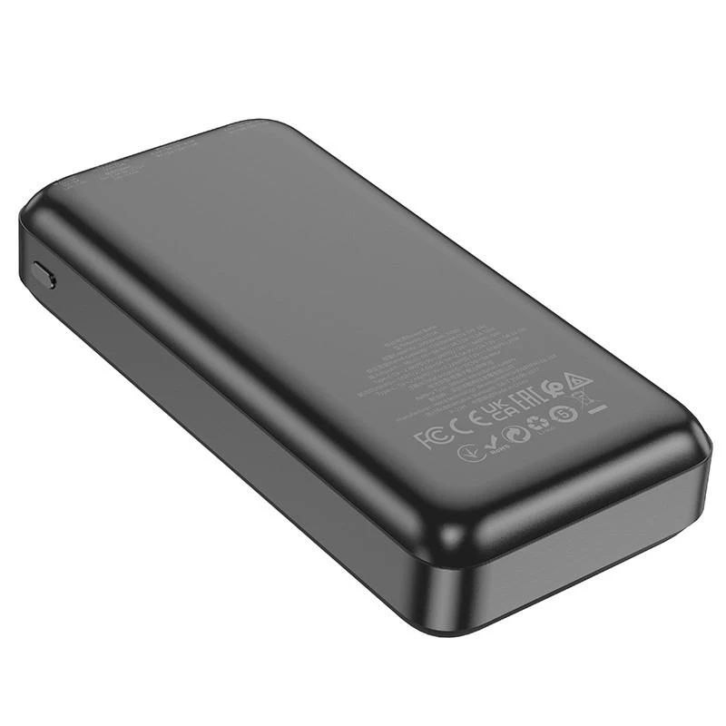 Nešiojamas įkroviklis HOCO J101A Astute, 3A, 20000 mAh, juodas, su LED indikatoriumi