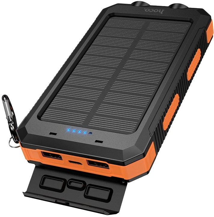 Išorinė baterija Power Bank Hoco J164 Solar 10W 8000mAh juoda
