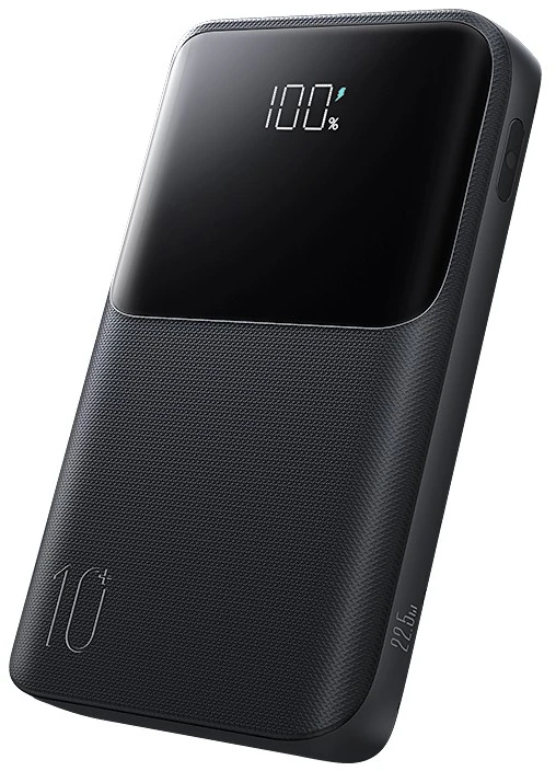 Joyroom JR-QP191 Star Series Mini 10000mAh 22.5W Powerbank with Digital Ekranas - Juodas