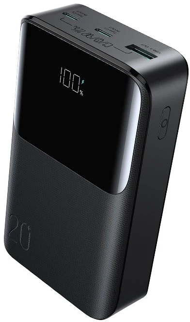 Joyroom JR-QP192 Star Series Mini 20000mAh 22.5W Powerbank with Digital Ekranas - Juodas