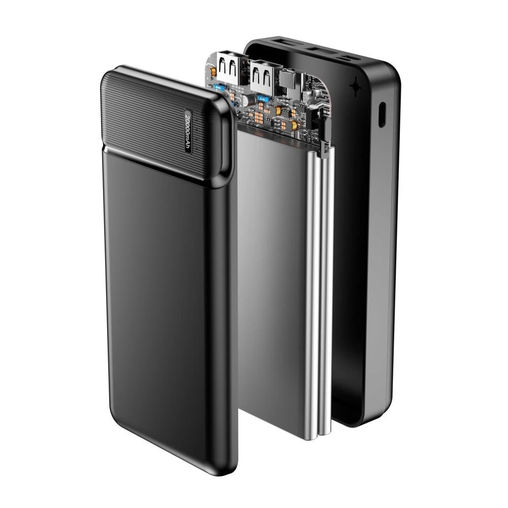 Nešiojamas įkroviklis Maxlife MXPB-01 20000mAh, juodas