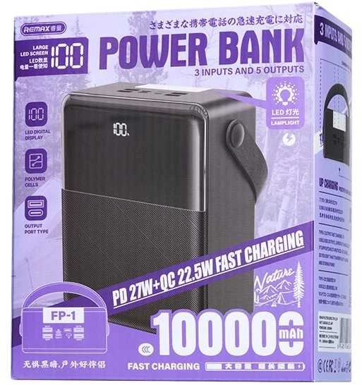 Išorinė baterija Power Bank Remax FP-1 22.5W 100000mAh juoda