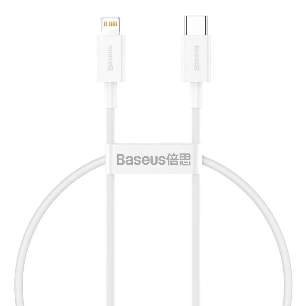 Kabelis Baseus Superior iš Type-C į Lightning PD 20W 0.25m baltas CATLYS-02