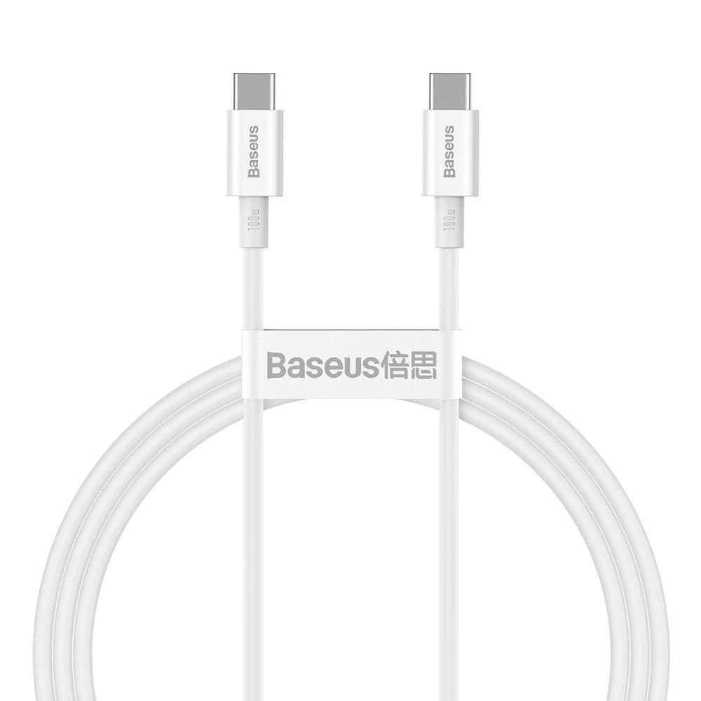 Kabelis Baseus Superior iš Type-C į Type-C 100W 1.0m baltas CATYS-B02