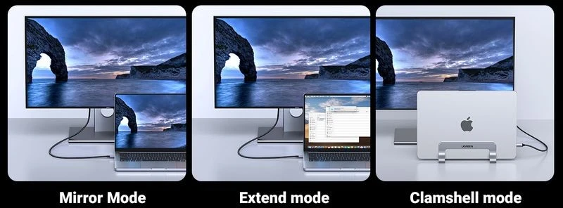 Ugreen kabelis Ekranas Port USB-C (8K 1m) juodos spalvos
